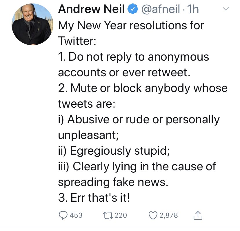 Lol. A few others for you, Andrew:
4. Don’t be a dick.
5. Don’t be a misogynist.
6. Don’t tweet at 3am when drunk.
7. If you cock up & do all of the above, apologise.
8. And stop tweeting promos & Spectator articles for the Barclay brothers while working for the BBC. It stinks.