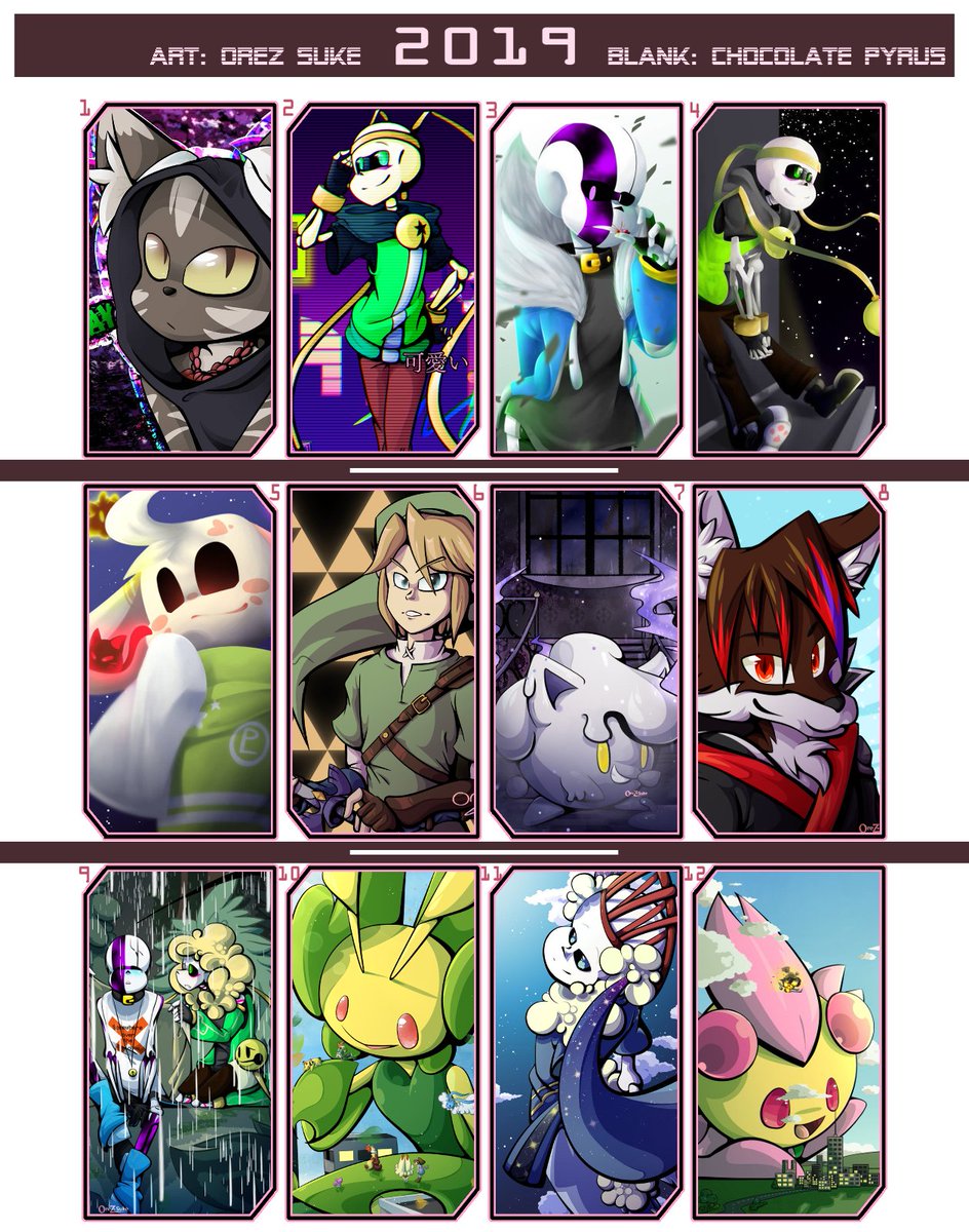 OrezSuke's tweet photo. my 2019 art summary
#summaryofart2019 #summaryofart #summary2019
#commission #commissionsopen
#Furry #Undertale #Undertaleau #Underchaser #Updatetale #Cropath #Pluto #LegendOfZelda #Link #Pokemon #Jigglypuff #Litwick #Majer #Ship #Leavanny #Underweaver #Cherrim https://t.co/iuBDhny8P7