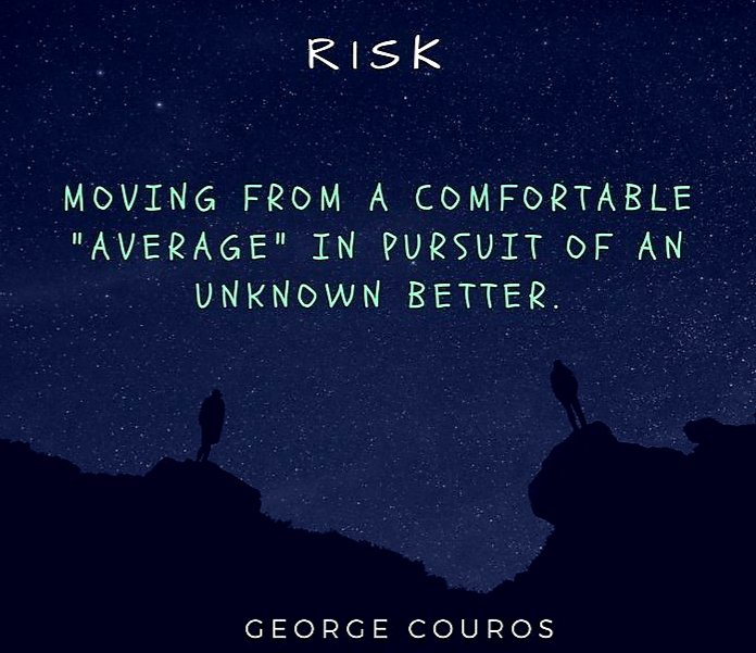 This might be my favorite <a href="/gcouros/">George Couros</a> quote, and it fits my #OneWord2020 perfectly 👌 #Fearless ••• You can learn from every step and error along the way, and it is in that reflection that you do not fail, only grow. ••• In the words of <a href="/RavesiWeinstein/">C. Ravesi-Weinstein</a> , "Take the risk."
