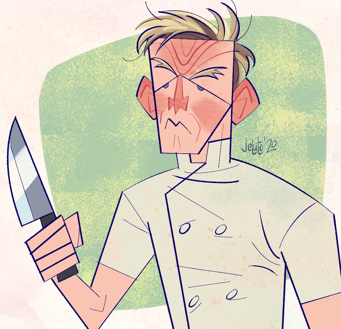 my first finished pic of 2020 is just @GordonRamsay LOL 