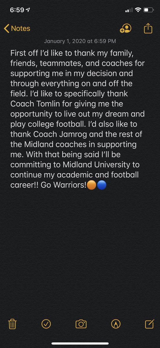 Blessed to announce that I will be continuing my academic and football career at Midland University! Go Warriors!!🟠🔵