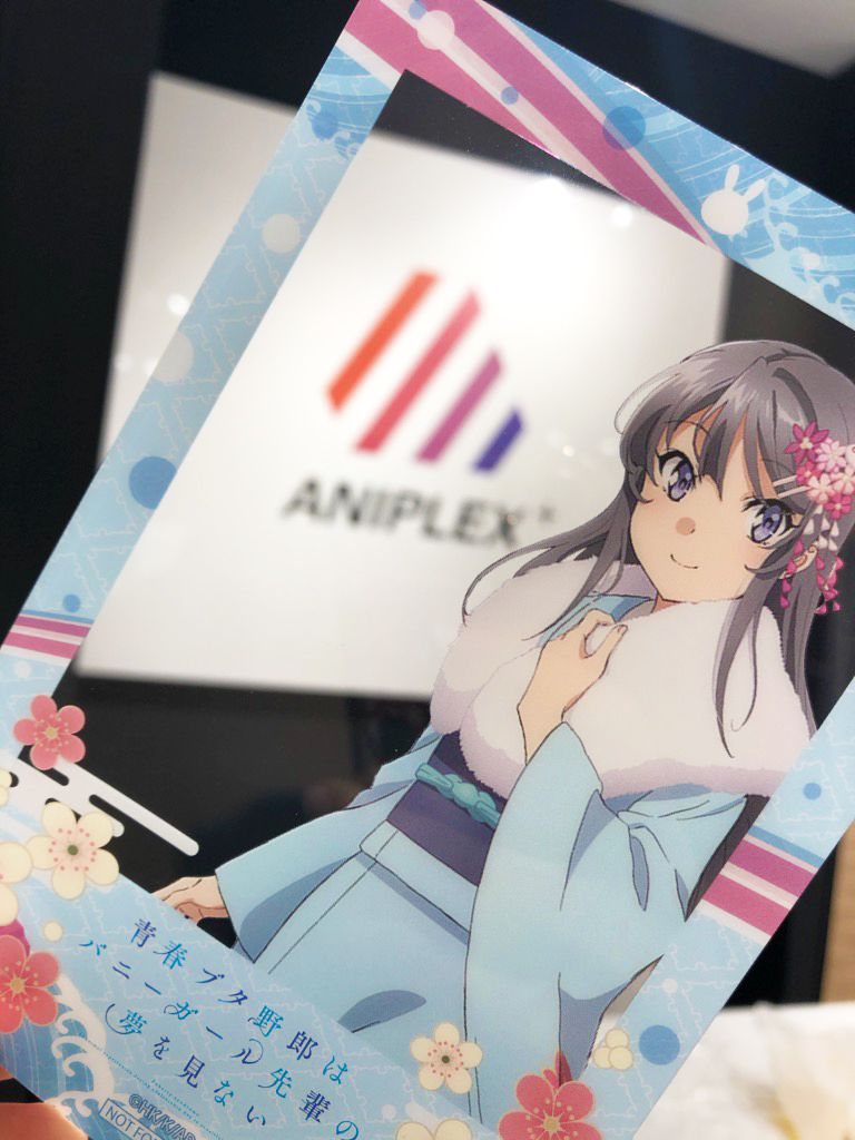 青ブタ どこでも麻衣さんクリアポストカード＆年賀状ポストカード