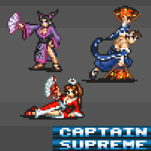 Captain_Supreme's tweet photo. So, as it turns out, today is the birthday of three fighting game legends; #KOF's Mai Shiranui, #StreetFighter's Juri Han, and #GUILTYGEAR 's Anji Moto.

Happy Birthday #PixelArt https://t.co/KAJtM64Th9