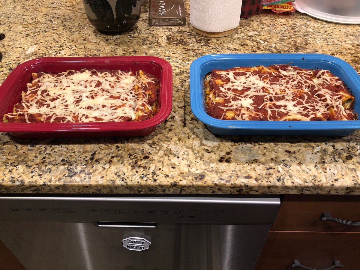 Happy New Year! Made two trays of manicotti for New Year’s Day - anybody hungry?