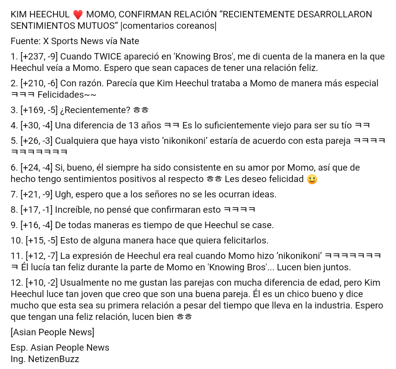 lordtauro's tweet photo. Al parecer la gente en Corea tomo con agrado la relación entre Momo y Heechul, por ejemplo los comentarios en la plataforma Nate han sido en su mayoría positivos 👏

Fuente: https://t.co/yBHrNPtlzO

© Asian People News (Facebook)

#TWICE @JYPETWICE #MOMO https://t.co/OYyaJVYdVC