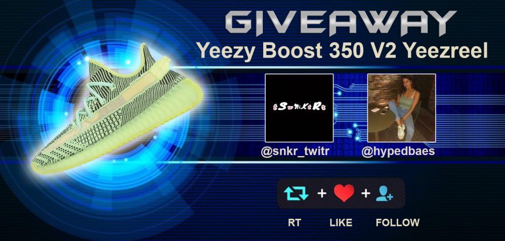 hypedbaes's tweet photo. 🥳NEW YEARS GIVEAWAY🥳

I have teamed up with @snkr_twitr to start off one lucky winner’s year with a pair of size 4 Yeezreels 🥂👟 

Simply follow the rules below📝

-Like💜
-Rt🔂
-Tag 1 friend🗣
-Follow @hypedbaes @snkr_twitr 🙏🏻

Winner will be drawn in 48 hours🍀 https://t.co/fygEuycUbF