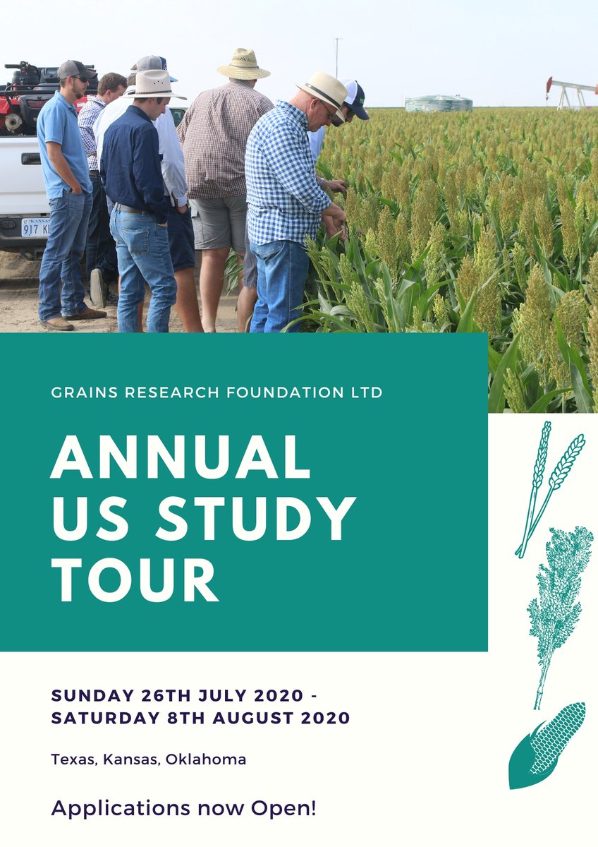 Applications have just opened for our Annual two-week grain grower capacity development program for 2020!
Spaces on the tour are limited to six and there are a limited number of partially subsidised places available.
For more info, visit grf.org.au
