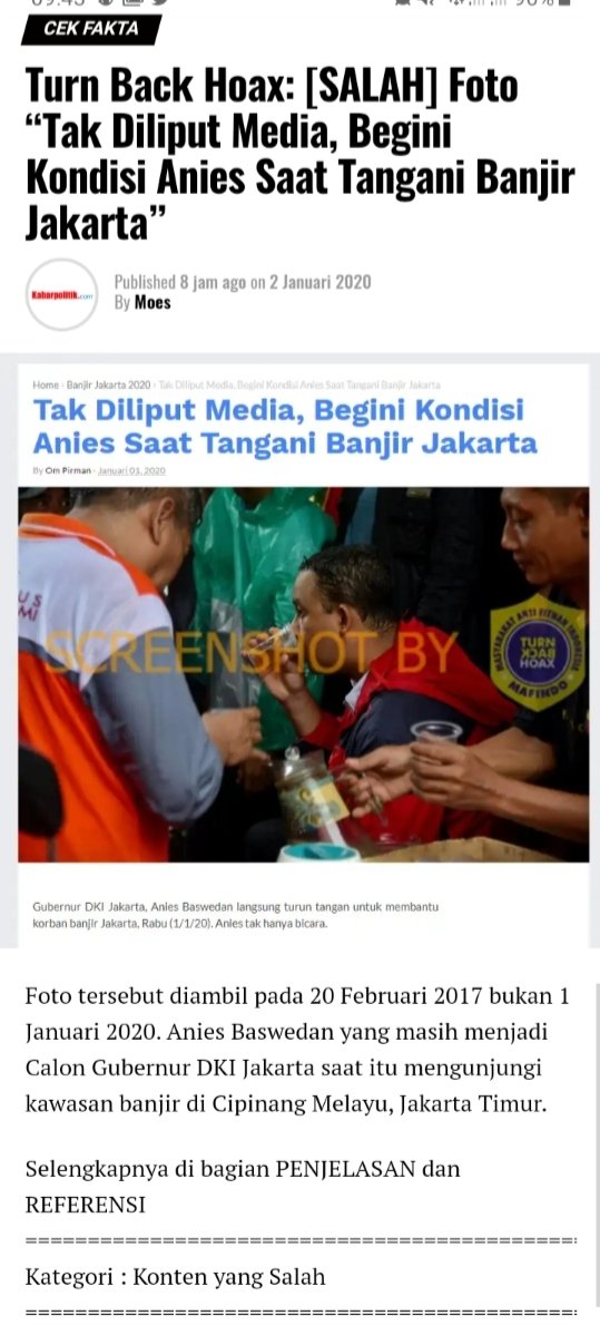 Islami sekali situs berita muslim ini menyebarkan Berita Bohong yg dikutiip juga oleh <a href="/helmifelis/">Helmi Felis +</a> untuk mendukung gubernur seiman <a href="/aniesbaswedan/">Anies Rasyid Baswedan</a> yg berkerja saat banjir.

TOKAI