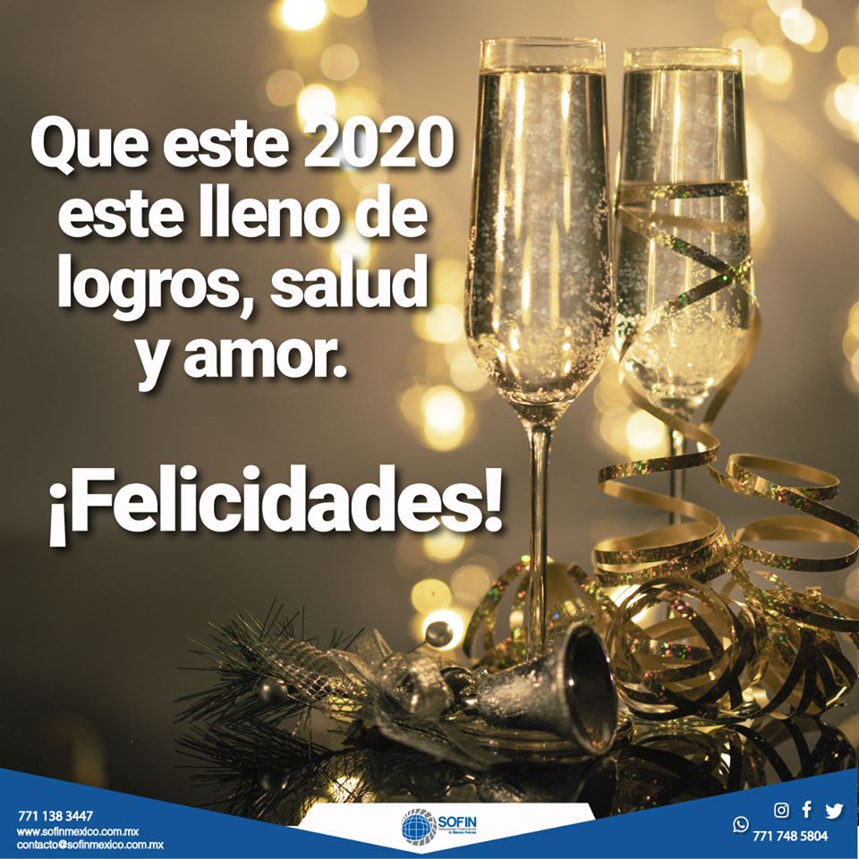 SOFINMEXICO's tweet photo. La familia Sofin te desea un 2020 lleno de metas por cumplir. ¡Felicidades! 🥂🥳

📲771 138 3447.
🌐 https://t.co/fQoAure3j4
📧contacto@sofinmexico.com.mx

#SofinMéxico #Crédito #CréditoHipotecario #CasaDeLujo #Residencial #Pachuca https://t.co/c6oseI1TlU