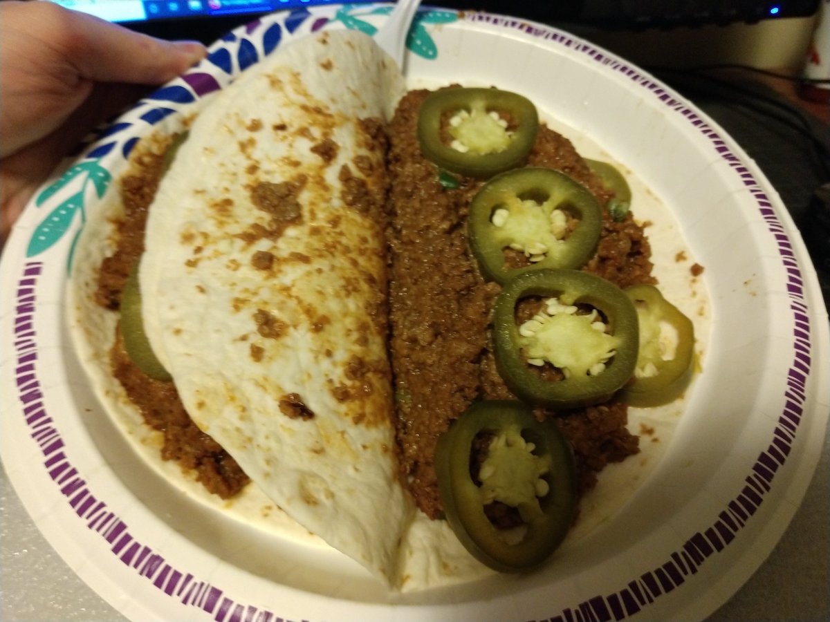 Vegan 'burrito' with homemade pickled jalapenos