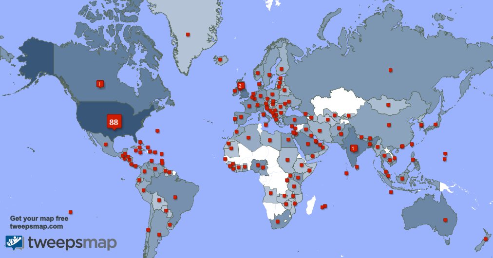 I have 165 new followers from USA 🇺🇸, Australia 🇦🇺, India 🇮🇳, and more last week. See tweepsmap.com/!JohnWUSMC