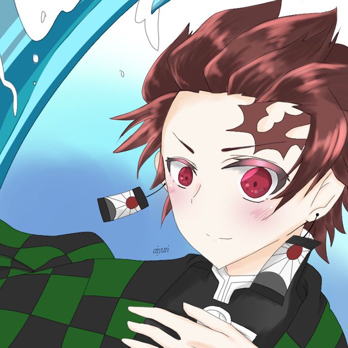 あいゆりさんがTwitterに投稿した竈門炭治郎(鬼滅の刃)のイラスト。