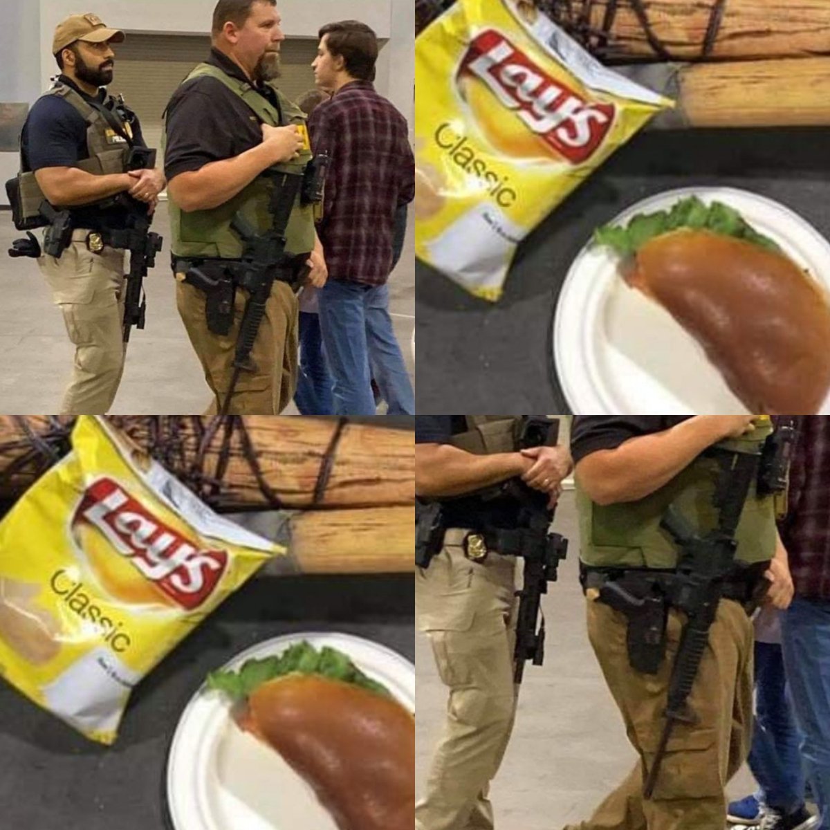 Tha_Mist's tweet photo. @righteousdinero @MyssKatana Here are the EVER SO POPULAR SWAT guarding ONLY ONE MAN, for uncredited "DEATH THREATS".
AND the awesome GREENROOM food for Celebs & Plat's! That looks soooooo worth $1k...
Am I right yall?! πππ
#fanfest #fanfestnashville #ffnashville #wsc #walkerstalkercon https://t.co/FseZpotbP6