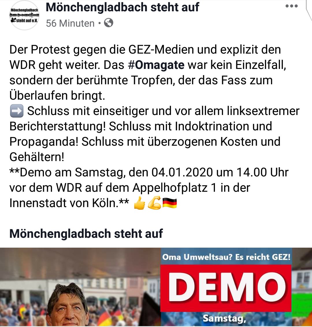 RABA_CGN's tweet photo. #k0401 Auch Dominik #Roeseler mit #Mönchengladbachstehtauf mobilisiert für den 4.1. zum #WDR. #AfD #DerFlügel gemeinsam mit #Nazihools.
Gewaltbereite #Hooligans und #Neonazis als #Sturmabteilung für Theo #Gottschalk
Achtet auf Ankündigungen! https://t.co/cvg6t24y3F