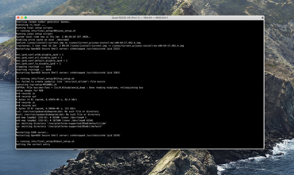 rmaunier's tweet photo. #2020 and first action is :) Booting Lab #mx204 @JuniperNetworks @Juniper_FR to play with the stuff I was not able to do in 2019 ! Let's use this very calm period to validate some stuff ^^ https://t.co/zKqvYEbvQq