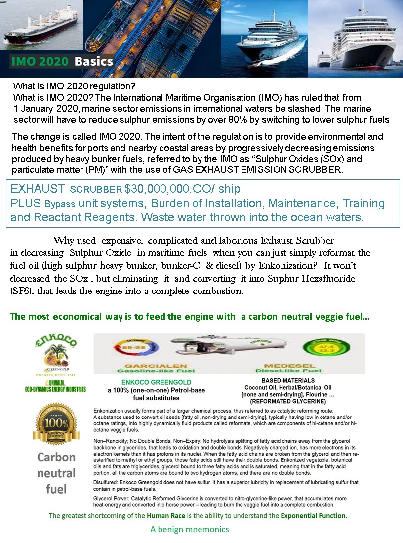 IMO 2020 SOx Cap Gas Exhaust Emission