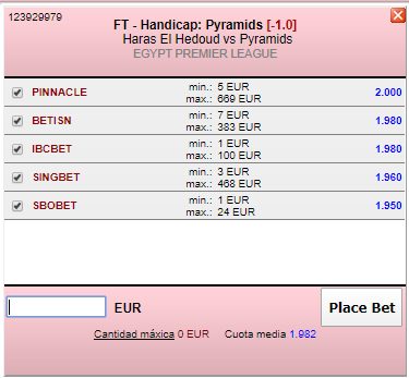 ACdn88's tweet image. ⚽️ Egyptian Premier League -- Haras El Hedoud VS Pyramids FC
✅ Pyramids FC-1

Obtenez un avantage en pariant sur plusieurs livres de sport sur une seule plate-forme, simplement en utilisant un seul compte!
📩 DM me et obtenez un FREEBET de 50 €!

#TeamParieur #TeamParieurs