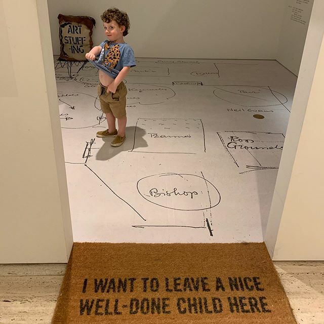 Thanks #KaldorProjects for #50YearsOfKaldorProjects curated by #MichaelLandy such a perfect spontaneous stage for photographing a three-and-a-half kiddo in mid monkey-mode: Artie in front of Art Stuffing, and ‘I want to leave a nice well-done child here,… ift.tt/2QBO6Nc