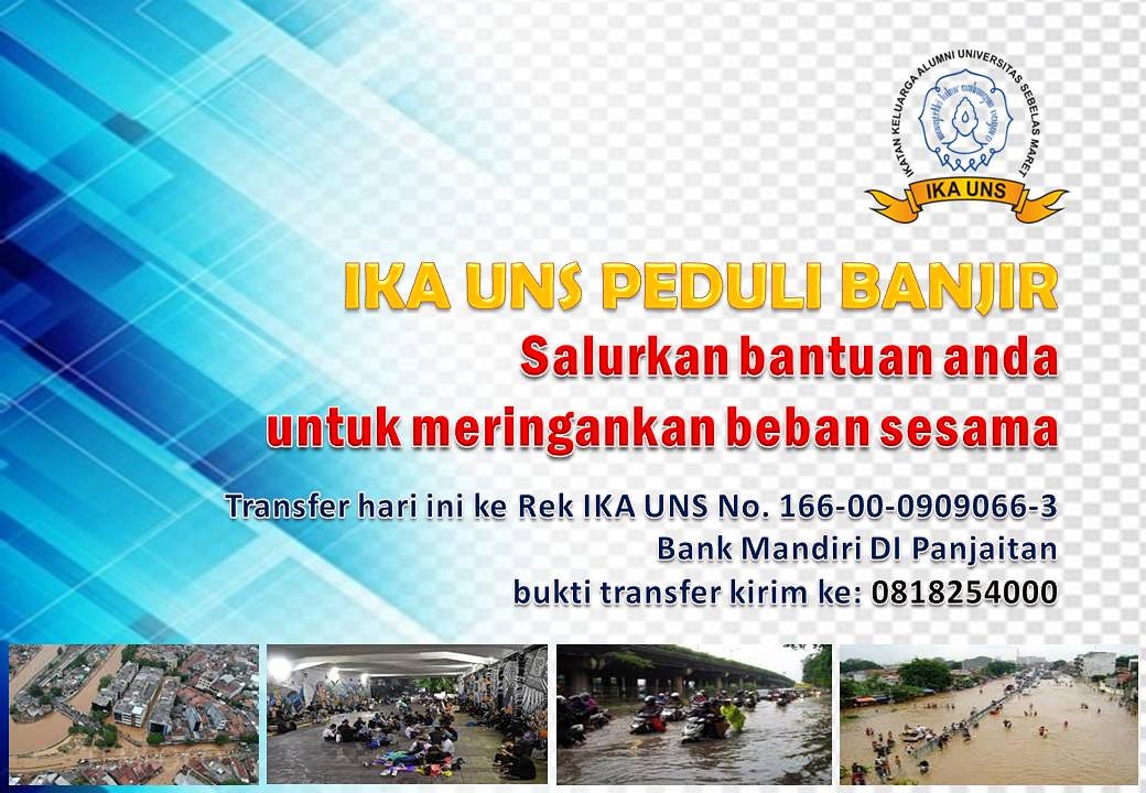 11MaretUniv's tweet photo. #UNSPeduli Bantuan Sosial dari IKA UNS.
Bantuan dari alumni mohon di transfer ke rekening IKA UNS : 
Bank Mandiri, nomor
166-000-909-066-3

Mari kita bantu sesama yang kesulitan, semoga dapat bermanfaat bagi yang terdampak🙏

#uns #universitassebelasmaret https://t.co/il5VXAcJ2Z