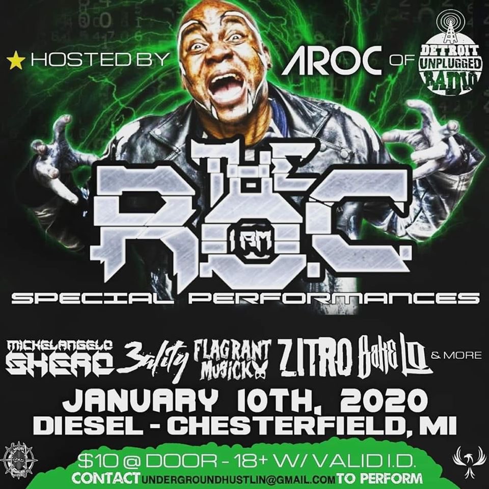 majikninjaent's tweet photo. Donβt miss @iamtheroc, @ohnoitsbakelo and #histio January 10th at the #DieselConcertLounge in Chesterfield #Michigan π
#Tickets are just $10 ATD! (18+ Only)
#MichiganHipHop #RapRadar #MNE #HipHopDaily #Detroit #DetroitUnpluggedRadio #TheRoc #Histio #bakelo https://t.co/uh74e8hkbC
