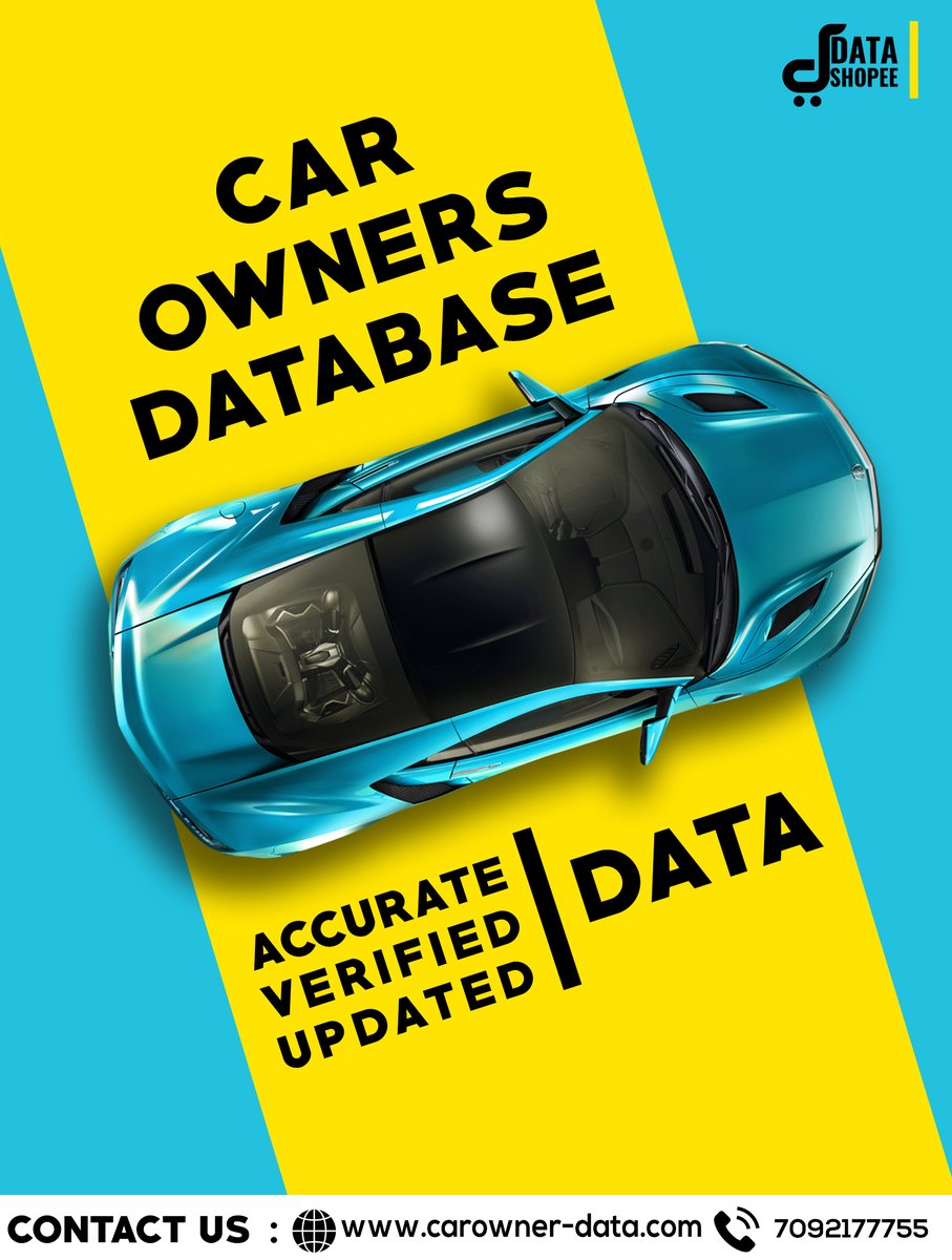 DataShopee's tweet image. Are you looking for #CarownersDatabase services providers online. Then you are the right place. So tap with our car owner database and grow your business. #databaseprovider #b2bdata #b2cdata #emaildatabase #educationdatabase #chennai #business #draupadi #திரௌபதி #Darbarflight