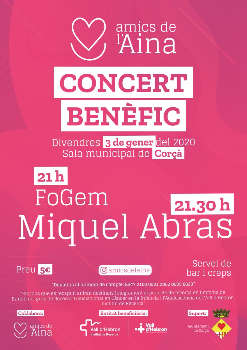 agendacampanar's tweet photo. CONCERT BENÈFIC amb FoGem duet i @miquelabras. 
_
#AgendaElCampanar #VisitCorçà #Corçà #Casavells #Matajudaica #CassàDePelràs #Planils #Empordà #BaixEmpordà #VisitEmpordanet #CostaBrava #Turisme #activitats #cultura #ElCampanar #SortirAmbNens #CatalunyaExperience #Catalunya https://t.co/rcSCcXbtGP