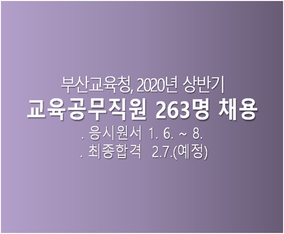 newsbusancom's tweet image. #뉴스부산 newsbusan.com/news/view.php?… #부산교육청, 2020년 상반기 #교육공무직원 263명 채용  #학교급식종사자(조리사․조리원) 213명과 #돌봄전담사 14명, #특수교육실무원 11명, #사서 9명, #사감 8명 등 총 7개 직종 263명이다