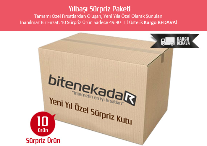 bitenekadar's tweet photo. SON SAATLER! Yılbaşı Sürpriz Paketi: 10 Sürpriz Ürün!
TAM 10 Sürpriz Ürün Kargo Bedava Sadece 49.90 TL! Sizler için özel olarak hazırladığımız paketlerde, üstelik Kargo Bedava.
https://t.co/iqs3C4ayYD https://t.co/4EaFq7XIDQ
