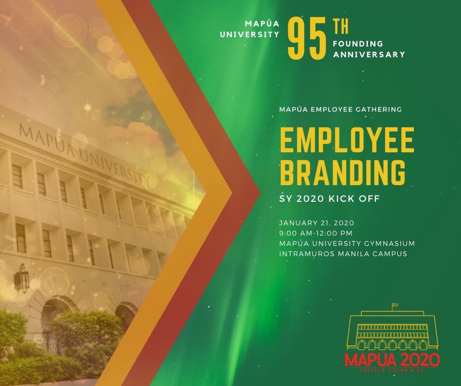 mapuaunivsms's tweet photo. Schedule of Events
Mapúa University’s 95th Founding Anniversary
"Perfect Vision @ 95"
January 20-25, 2020

Join us in the celebration of Mapúa’s education for the global and digital age. https://t.co/cF3zMjG1KG