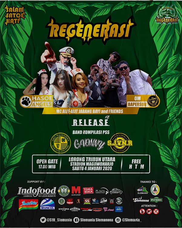 S1H_Slemania's tweet photo. ARE YOU READY GUYS ??? Puncak Acara Anniversary 19th  Slemania 😎

#pssleman #slemania #slemanona #anniversary #regenerasi https://t.co/cJTPb7OTIH