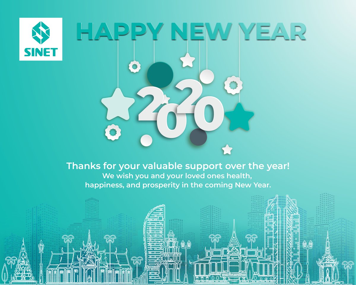 sinetKH's tweet photo. Happy new year and best wishes to our customers. As we enter the new decade, we look back on what we did right and try to improve in the coming new year. There's more to come from #TeamSINET.
#InternetKH https://t.co/WppLpWRYWd
