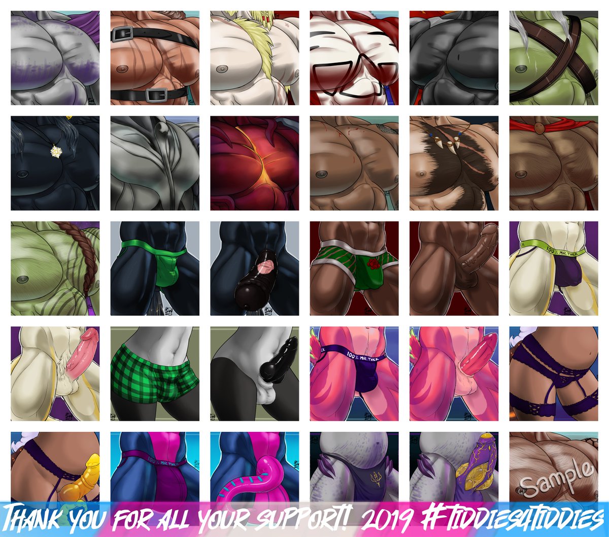 BeautyoftheBea8's tweet photo. Summary of all the fundraiser icons from 2019! Thank you for all your support! We're at 51%! Looking forward to possibly getting it fully funded this year! #fundraiser #trans #transsurgery #art #artist #tiddies4tiddies #thiddies #bulges #surgeryfundraiser https://t.co/I21fWN4IQb