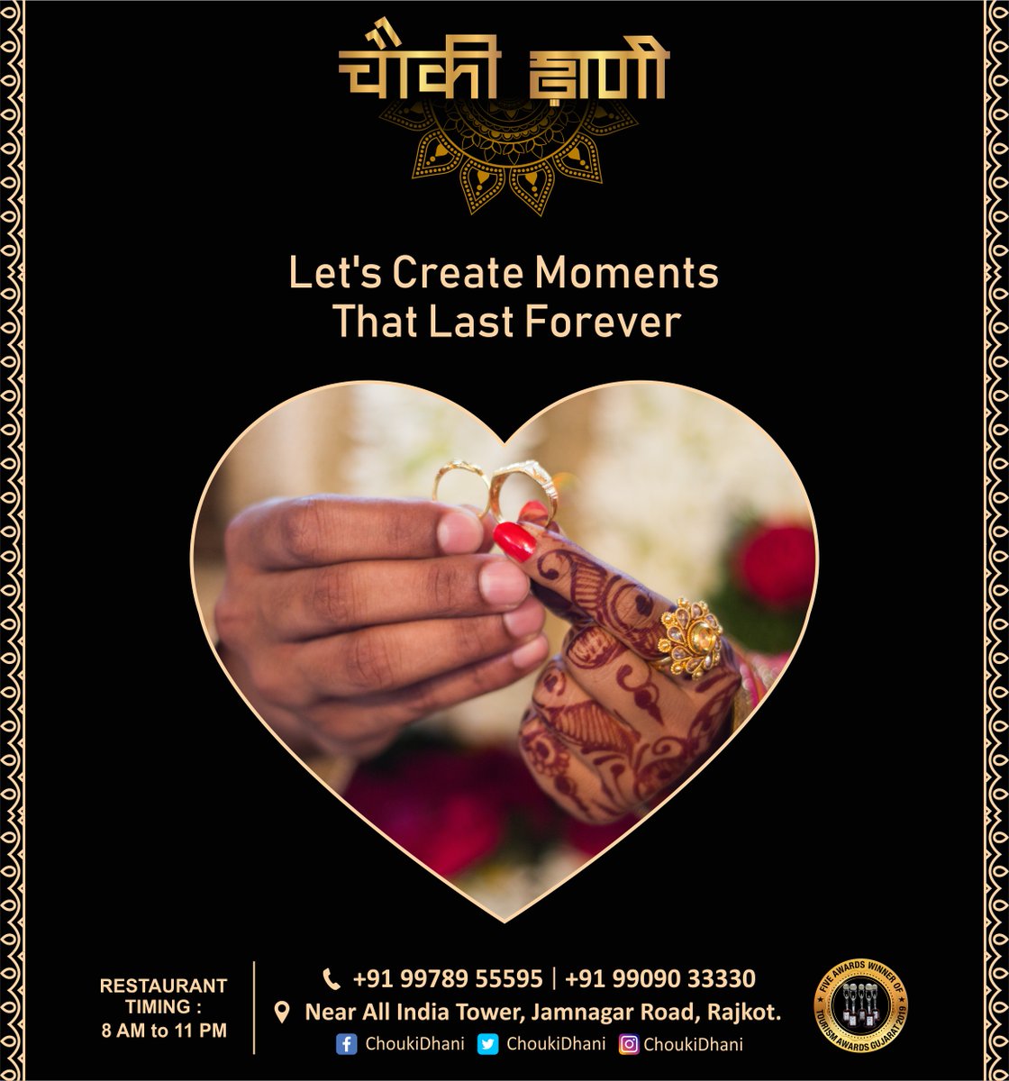 ChoukiDhani's tweet photo. Let’s Create Moments that Last Forever.
Chouki Dhani Resort Rajkot
#ChoukiDhani #Wedding #Events #campfire #weekendactivities #nightout #weekendplace #foodaholicsrajkot #rajkotfoodies #foodiesrajkot #like4like #likesforlikes #indianfood #mocktails #ResortRajkot #Rajkot https://t.co/VbDj4uHB7t