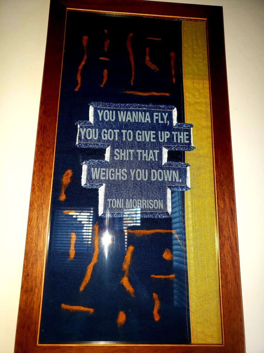 AyannaPressley's tweet photo. Morning vibes. #2020SoFar energy compliments of my new piece of exquisite #art created by #Quueenn #mbe located in #Somerville at @bow_market inspired by the late, great #ToniMorrison https://t.co/S5Ue0K1wq3