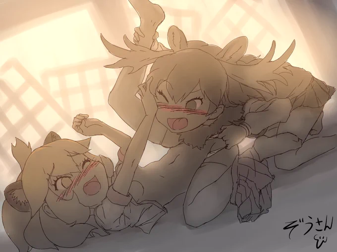 ※微エロ注意
#けものフレンズ 
過去絵
ライオンさんとヘラジカさんのドッタンバッタン大騒ぎ❣️ 