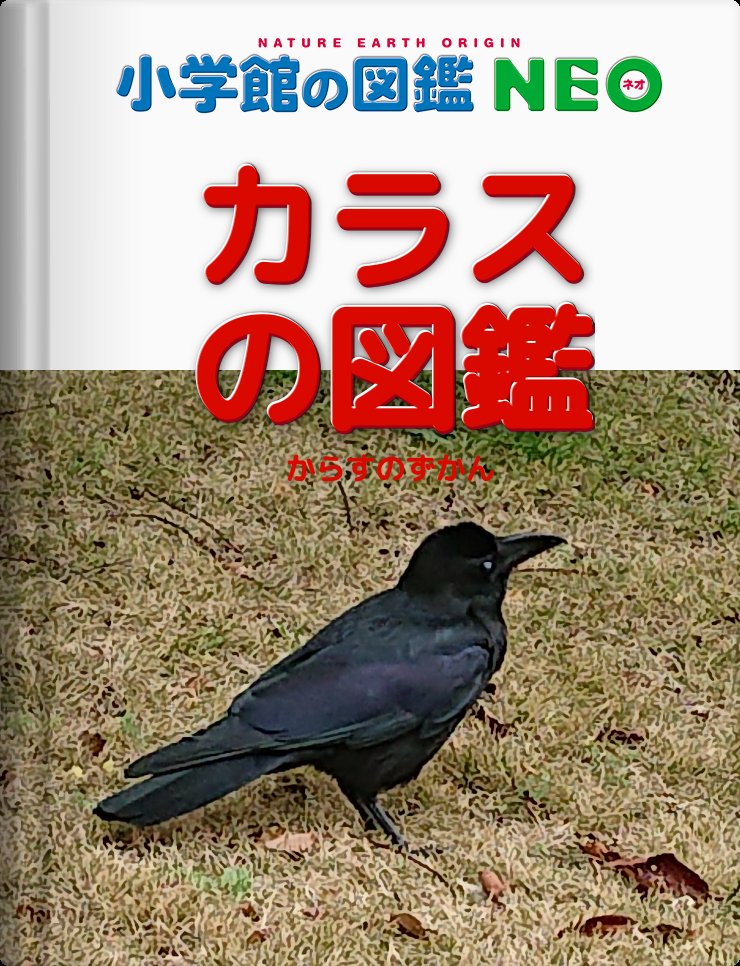 日本だけでも七種類の カラスがいるそうな。 #図鑑NEOメーカー