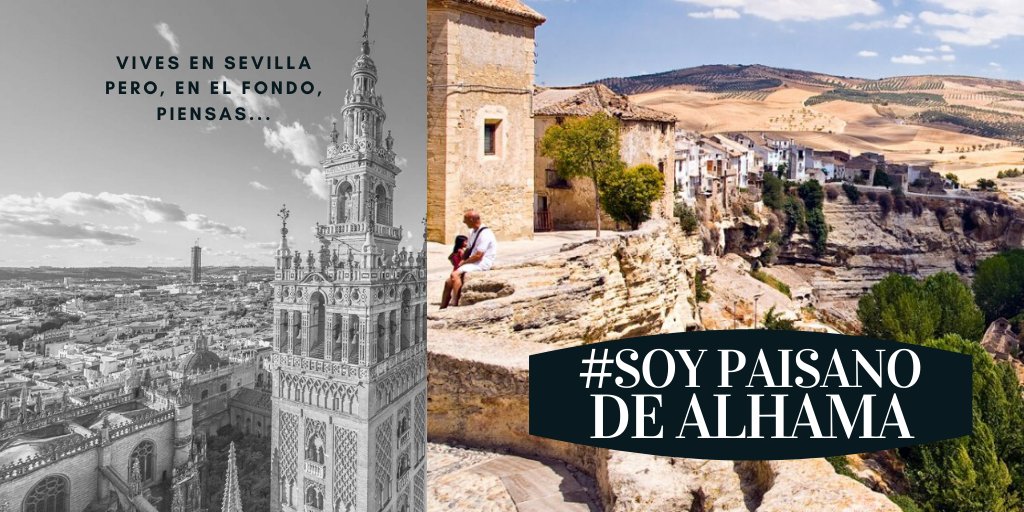 fiestadelvino_'s tweet photo. Deja de disimular... vives en #Sevilla pero el fondo te gusta ser de pueblo. Pues ¡bienvenido!

Este año, en la #FiestadelVino elegiremos al paisano y la paisana de #AlhamadeGranada. ¿Quieres ser tú?
📸 Hazte un selfie en tu ciudad
📣 Menciónanos #SoyPaisanodeAlhama https://t.co/mJZoSWexrv
