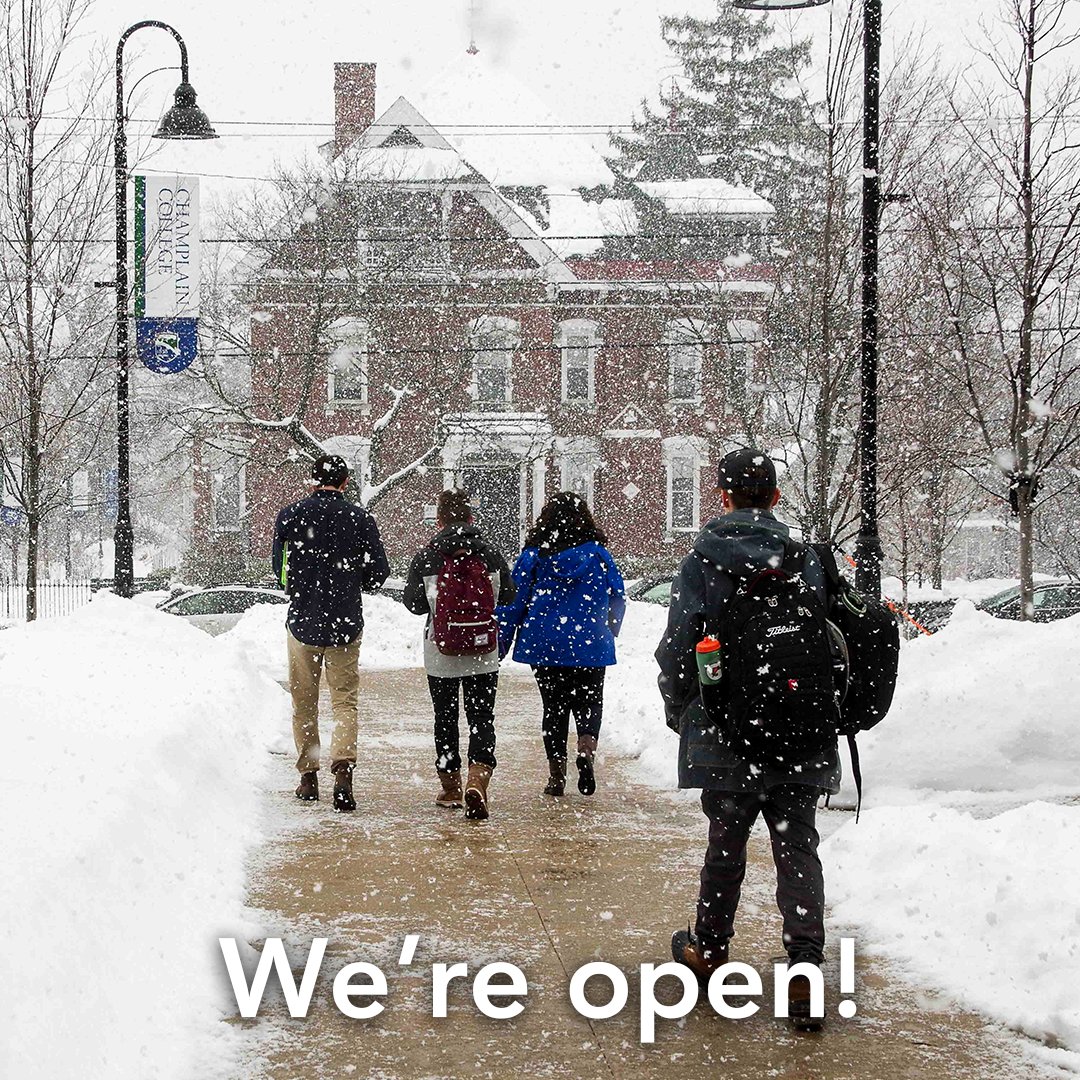 ChampAdmissions's tweet photo. Champlain College is now open and our Admissions Team is excited to answer any questions you may have about Champlain and/or your application! https://t.co/s0J4zomx31