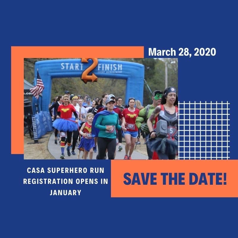 Next up.. the CASA Superhero Run, save the date for March 28th!