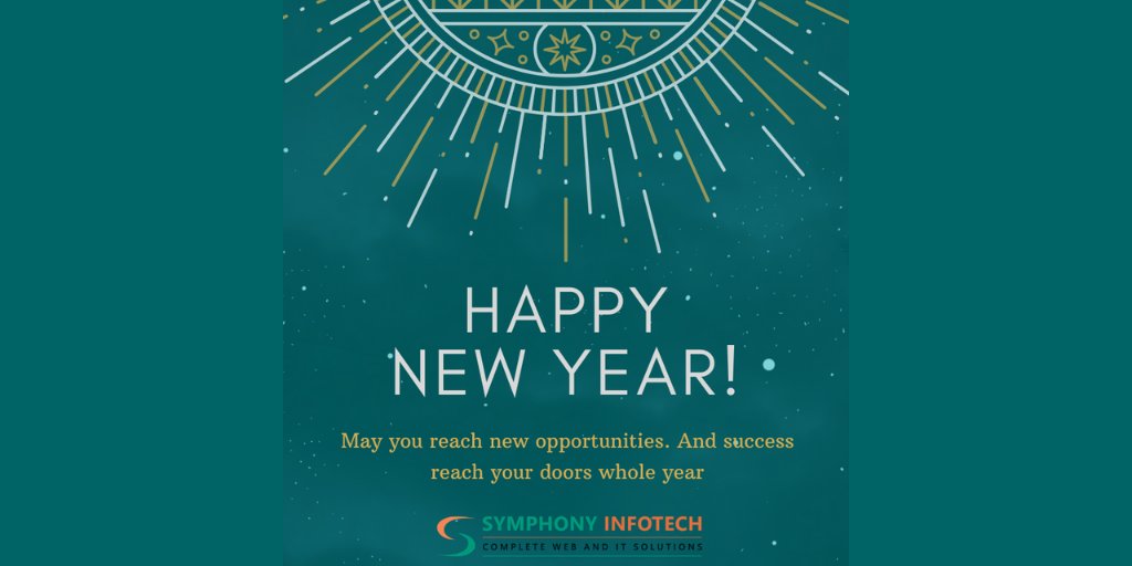 SymphonyInfotec's tweet photo. Wishing a very happy and prosperous new year. may it bring tons of positivity in your life.
Regards,
Team Symphony infotech
#happynewyear2020 #wishes #symphonyinfotech
#webdesign #webdevelopment #softwaredevelopment https://t.co/JK8in7vgZ2