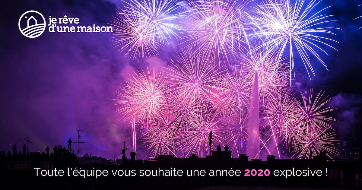 Toute l'équipe de Je Rêve d'une Maison vous souhaite une super année 2020 !! Une année explosive 💥 dans la bonne humeur 🥂 et à fond pour de nouvelles aventures immobilières 🏡 
#BonneAnnée #HappyNewYear