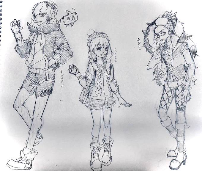 #ポケモン #ポケモン剣盾
久々にお絵描き。シャーペン画だけど…
剣盾で好きな3人です。 