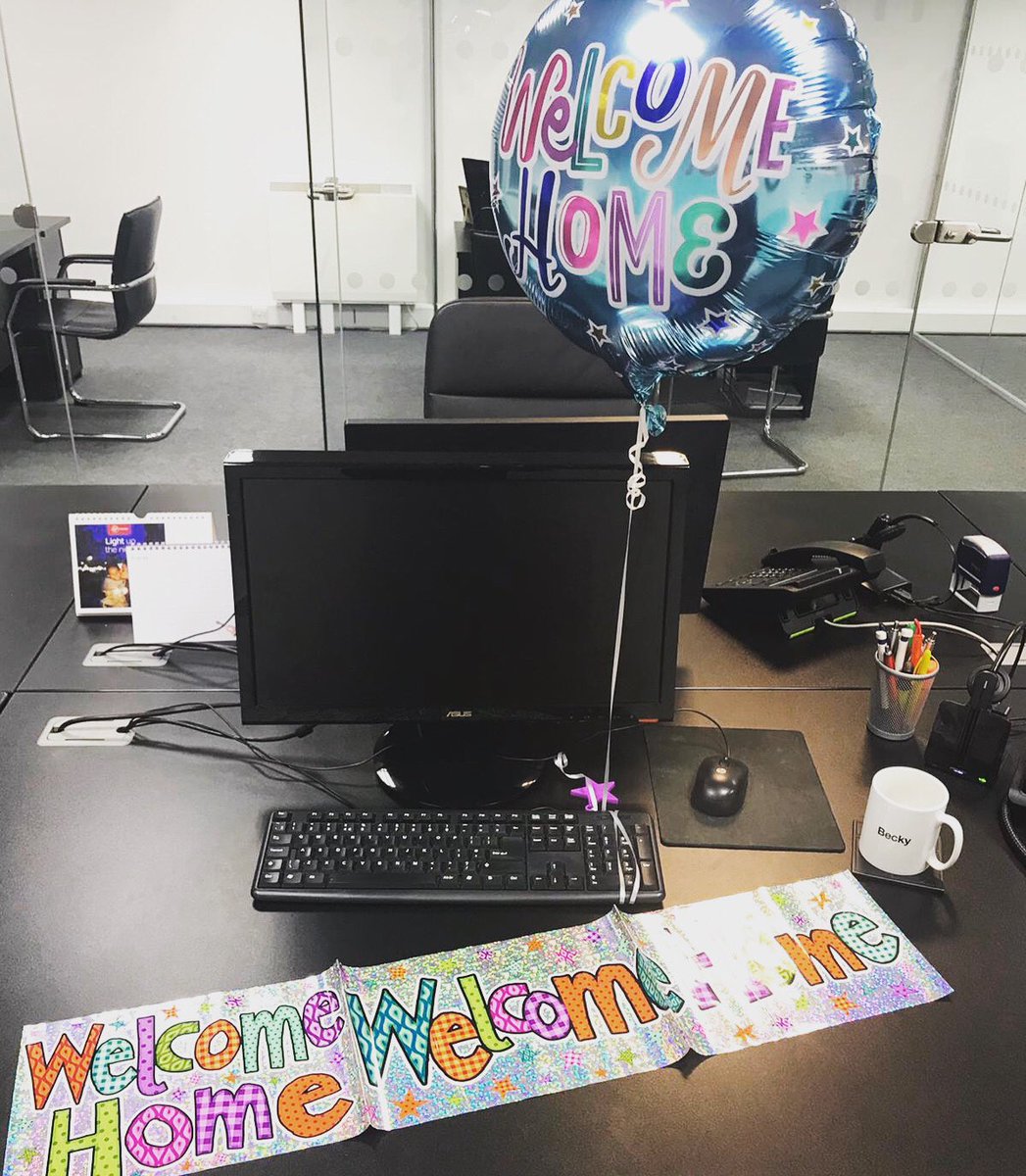 Mortgage1st's tweet photo. 🥳Welcome home Becky🥳
After being on maternity leave for the majority of 2019 it’s Becky’s 1st day back in the office today! We’re delighted to have her back
#MortgageProcessor #BackToWork #TeamMortgage1st https://t.co/m21Re0vAq5