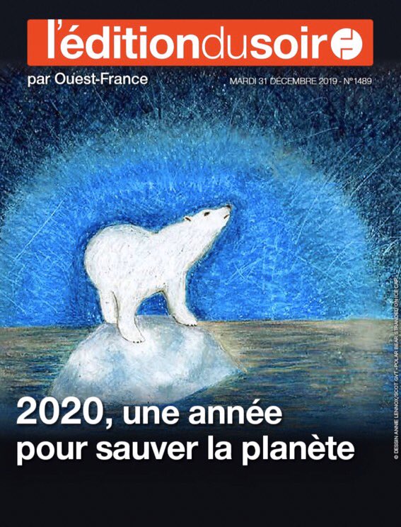 Superbe dessin signé <a href="/AnnieLennox/">Minh Minh</a> en Une de <a href="/leditiondusoir/">L'édition du soir par Ouest-France</a>
En 2020, c’est décidé,on arrête enfin le bla bla et on passe à l’action. 
#Onpassealaction #Urgenceclimatique #ClimateChange #climat #FridaysForFuture