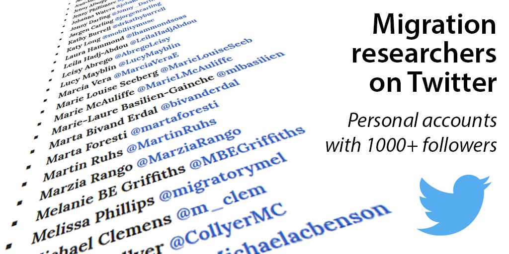 jorgencarling's tweet image. I've completely rebuilt my list of #migration researchers on Twitter: 77 personal accounts with 1000+ followers. jorgencarling.org/migration-rese…