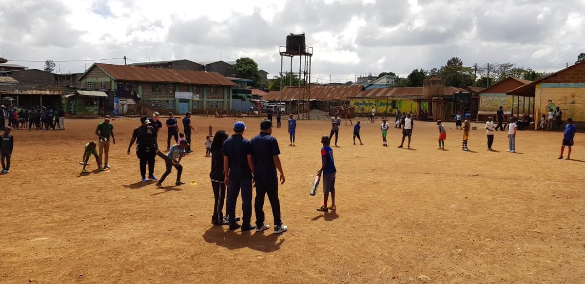 africancricket's tweet photo. Members of The Vatican’s cricket team, St Peter’s CC, visit Kabiro Primary School to see @EACDT at work. The school is one of 8 supported by funding from @COSARAF and Bibace Trust. We are deeply grateful for their support. https://t.co/FV4Np3WqJJ