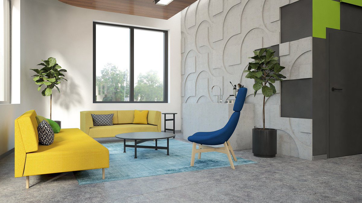 T3Atelier's tweet photo. A z początkiem roku, trochę loftowo, a trochę kolorowo :). #projektybiur #wnetrzabiurowe #interiordesign #biura #meblebiurowe #Noti #Balma #Interstuhl https://t.co/SgPV0iXqsw