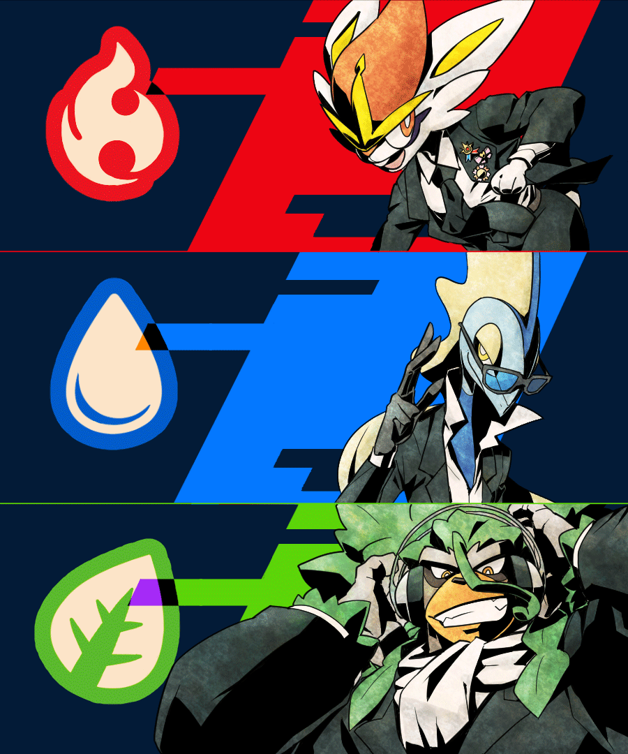 Bさぶ 低浮上ぎみ A Twitteren 色が完全に一致してるからつい描きたくなった 2bro ガラル御三家