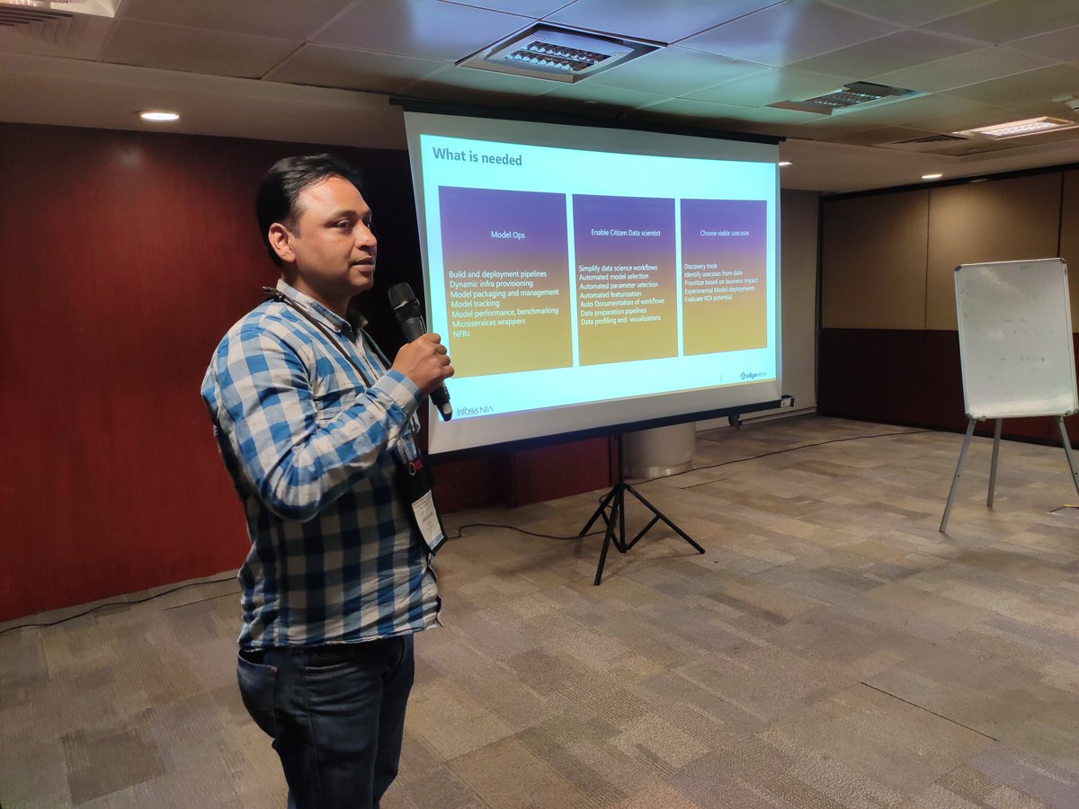 edge_verve's tweet photo. Here's a glimpse of what went down at HiPC 2019 where Seshu Kumar Adiraju presented a session on "Challenges for AI to scale". 

#HiPC2019 #InfosysNia #AI #EdgeVerve #EnterpriseAI https://t.co/dx5yM0x2MT