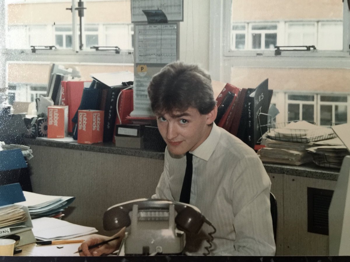 As of 10am this morning I’ve been working for 35 years. Sigh. This wasn’t my first day but it was soon after. In the group pensions admin department Kingswood (team KAH) ⁦@landg_business⁩. £3,700pa in case you were wondering.